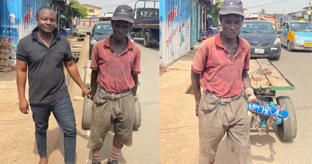 Elderly Ghanaian citizen who works as a truck driver in need of clothes for Christmas.