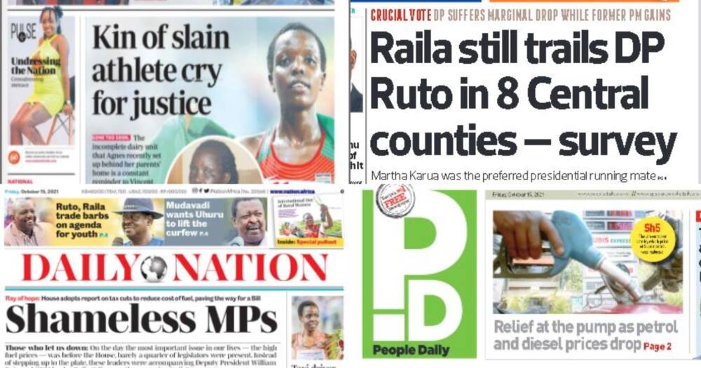 Magazeti Ijumaa: Umaarufu wa DP Ruto Mt Kenya Waanza Kushuka