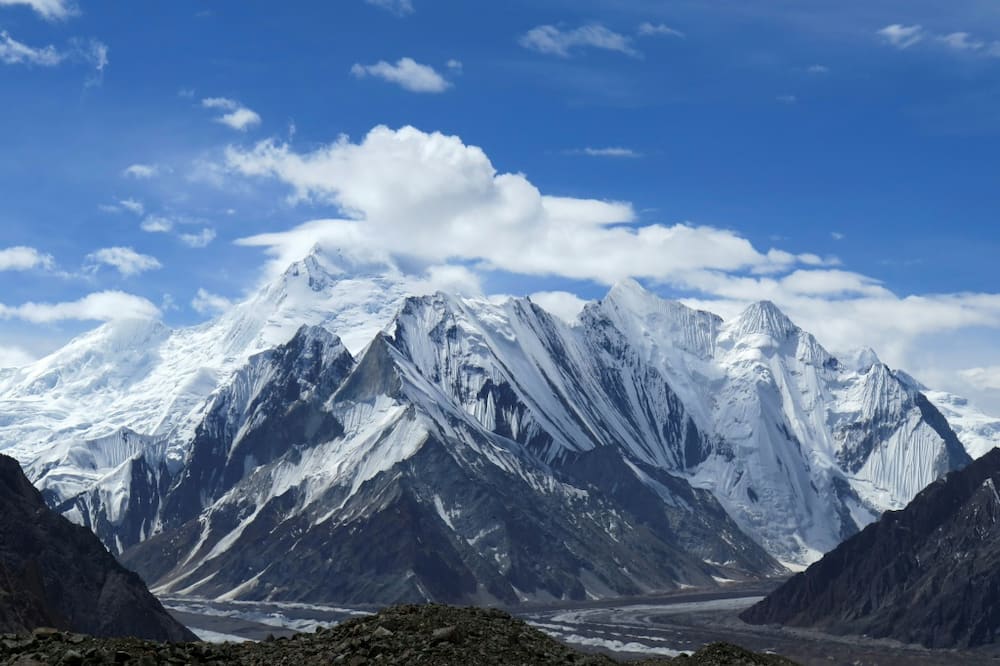 A view of the Karakoram mountain range in northern Pakistan, home to some of the world's tallest peaks