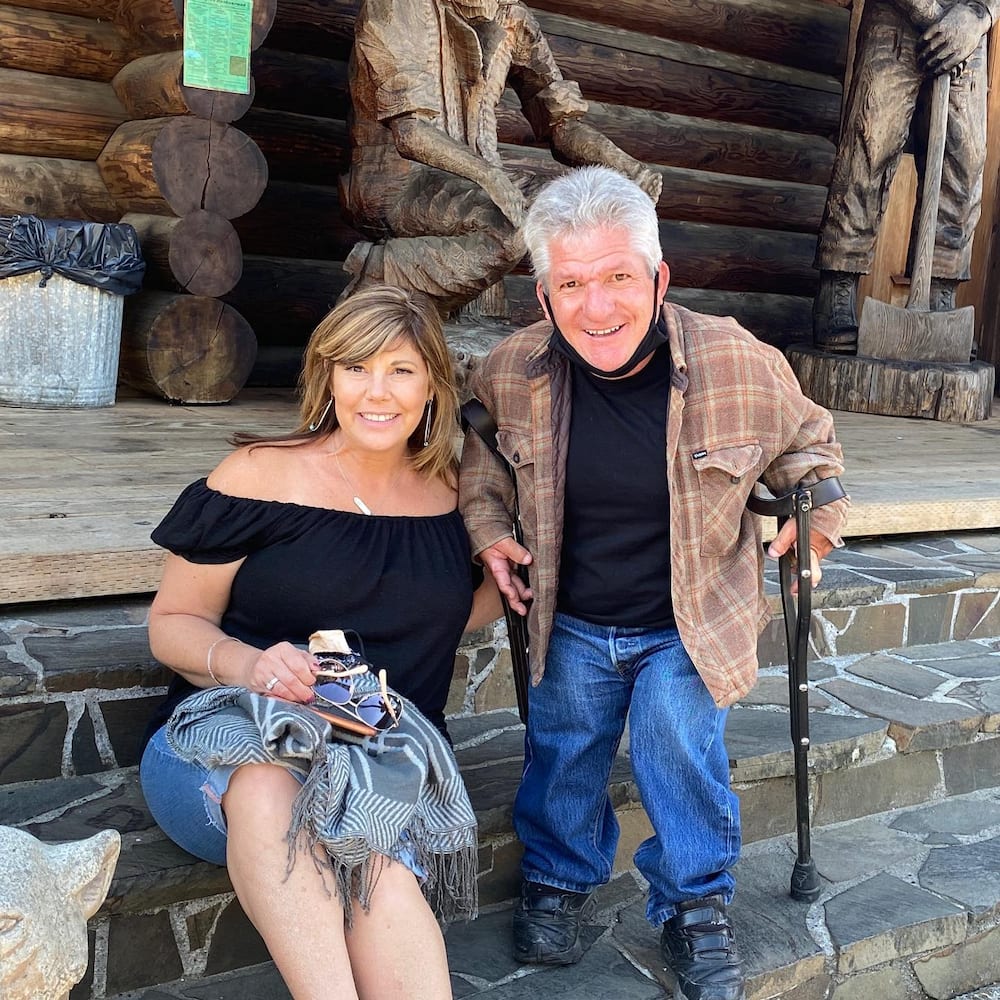 Matt Roloff poses for a photo with his girlfriend Caryn Chandler
