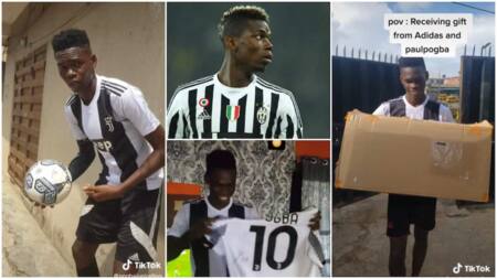 Young Man Fulfils Dream, Receives Box of Gifts From Pogba and Adidas