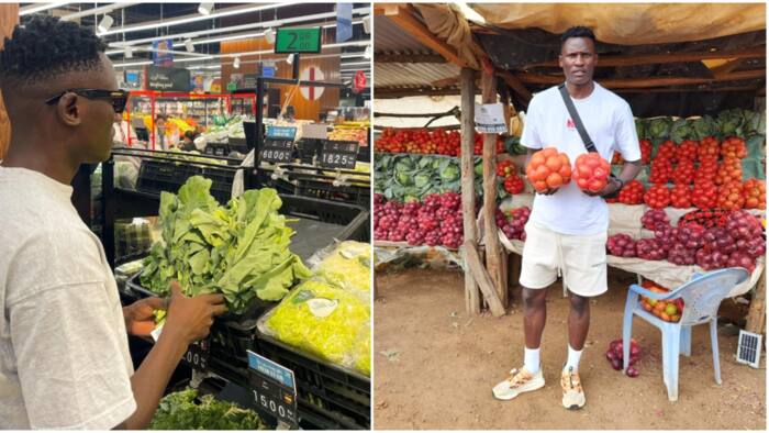Michael Olunga Stunned After Buying Bunch of Sukuma Wiki at KSh 600 in Qatar: "Wueeeh"