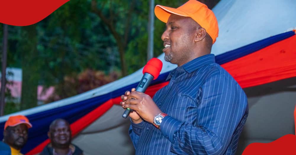 Junet Mohamed speaking at ODM party event in Migori county.