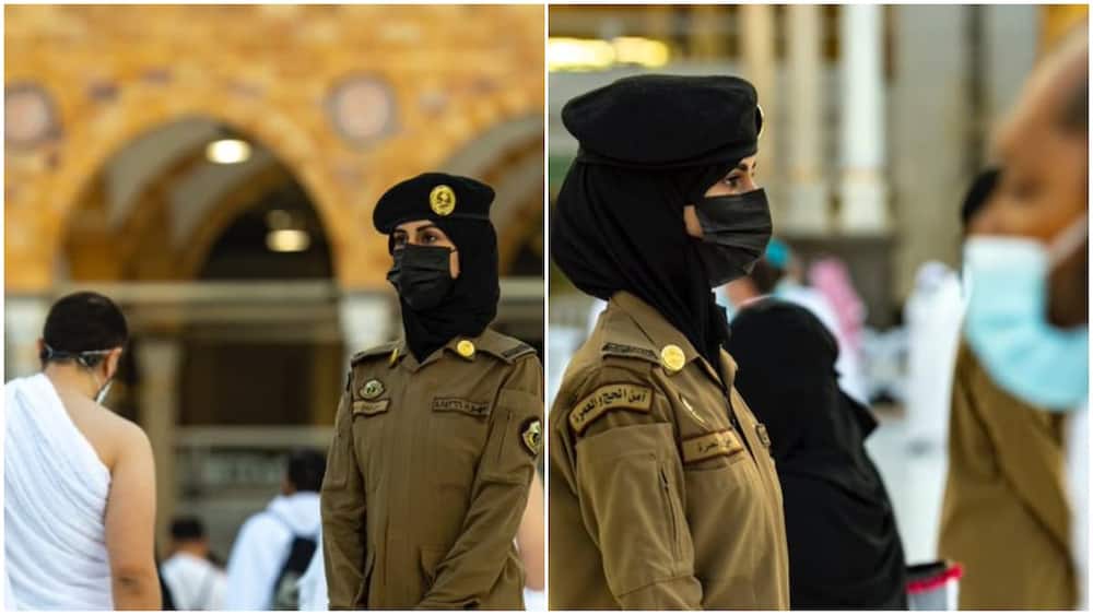 Photos of 'First' Female Security Officer Wearing Trousers in Saudi Arabia's Grand Mosque Sparks Reactions