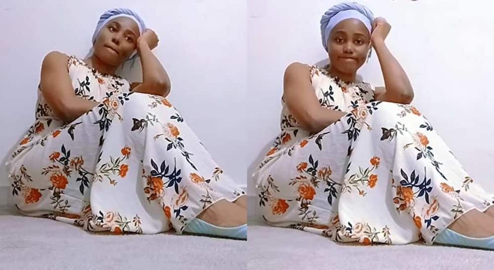 Photos of a lady who was dumped by her husband. Photo credit: TikTok/@katharine795.