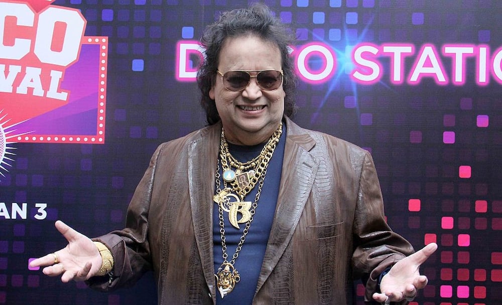 Bappi Lahiri during the Christmas New Year theme carnival lunch