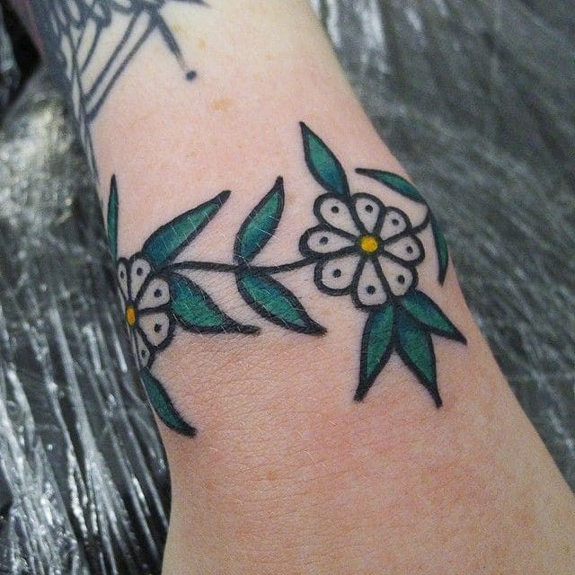 Minimalist Name Flower Tattoo - Ace Tattoos