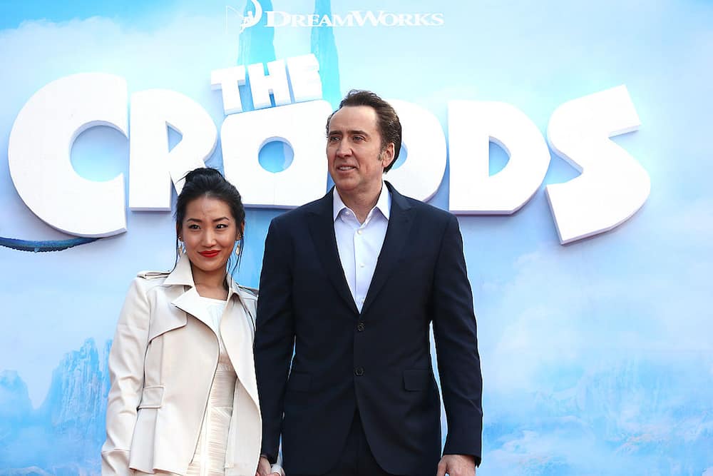 Alice Kim and Nicolas Cage