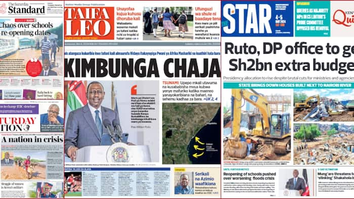 Kenya Newspapers Review: William Ruto, Gachagua Offices to Get More Billions as Budget Cuts Hit Ministries