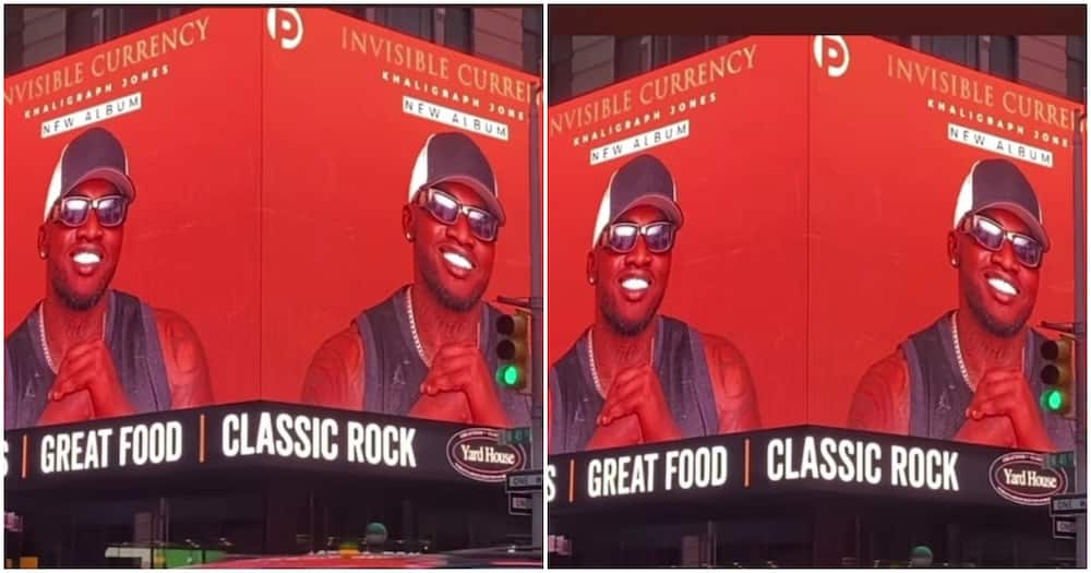 Khaligraph Jone's New Album Spotted in New York Times Square Billboard.