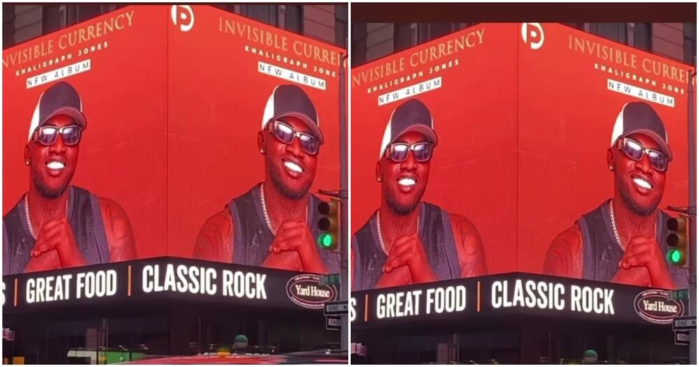 Khaligraph Jone's New Album Spotted in New York Times Square Billboard.