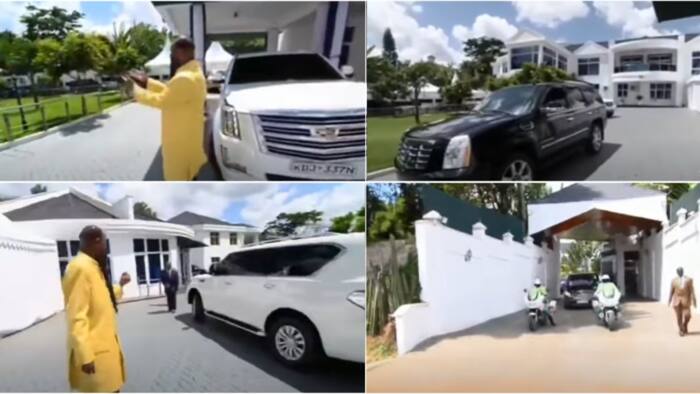 David Owuor Spotted Leaving Palatial, All-White Mansion Fit for A King