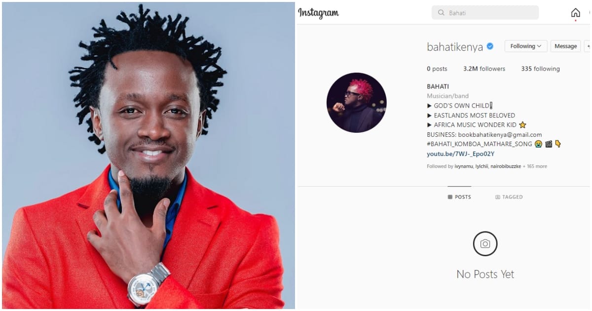 Bahati Leaves Fans Puzzled After Deleting All Posts On Instagram Months ...