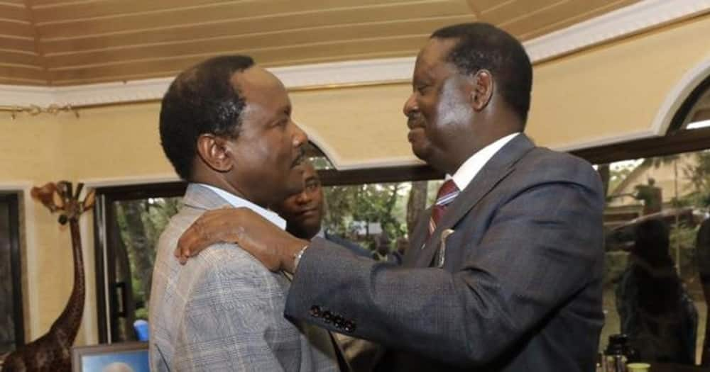 Wiper party leader Kalonzo Musyoka (l) and his ODM counterpart Raila Odinga. Photo: Raila Odinga.