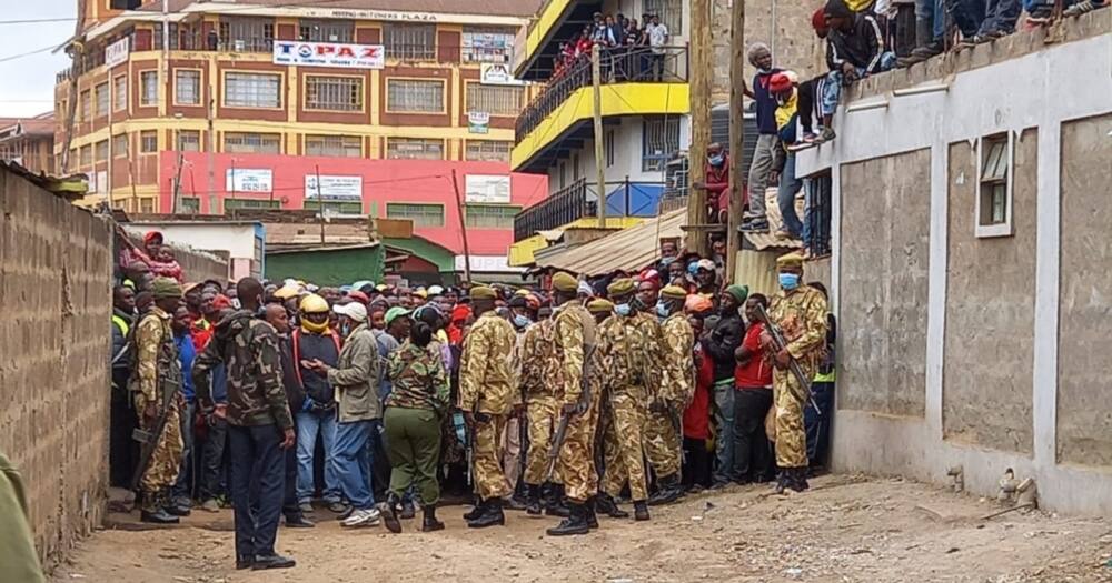 KWS officers in Rongai. Photo: KWS.