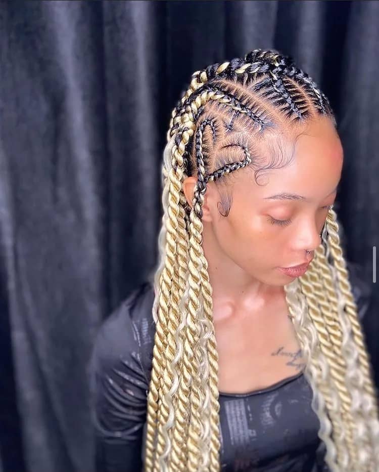 knotless braids with heart