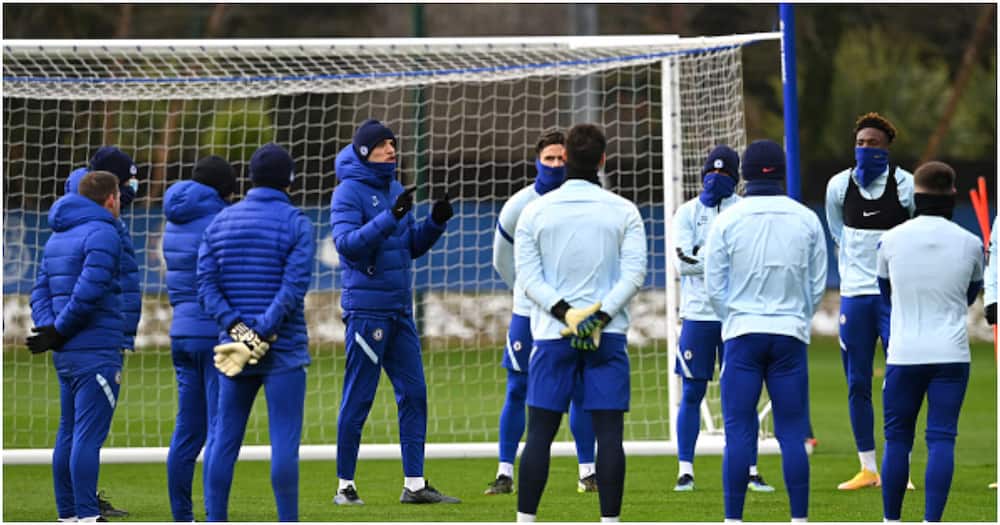 Chelsea players during a past training session. Photo: Getty Images.
