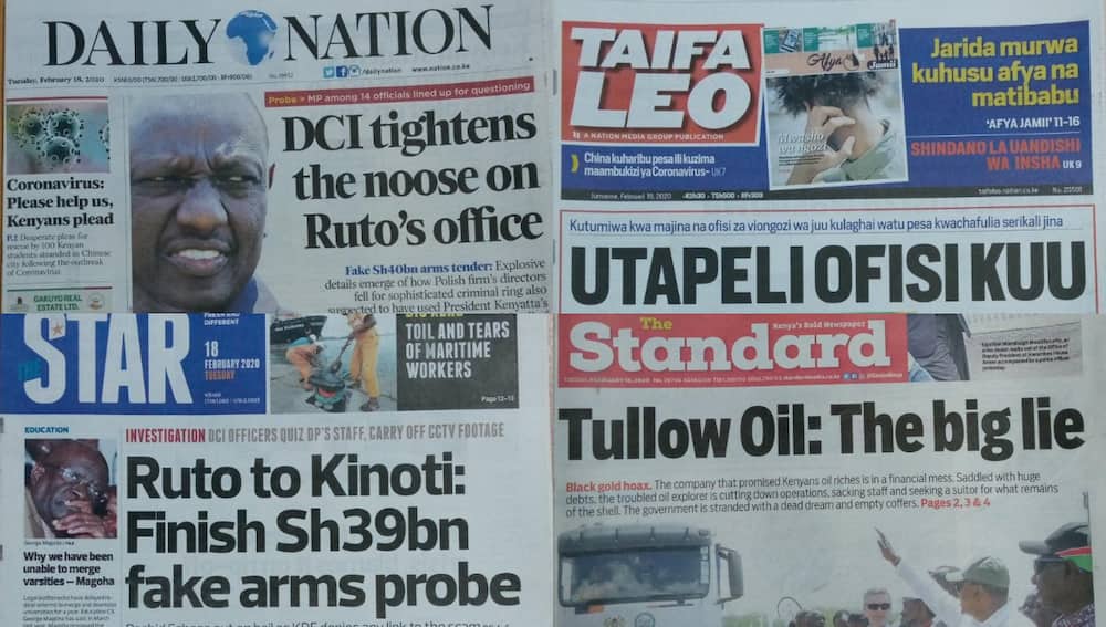 Kenyan newspapers review for February 18: Study shows most men in Nairobi produce semen with low sperm count