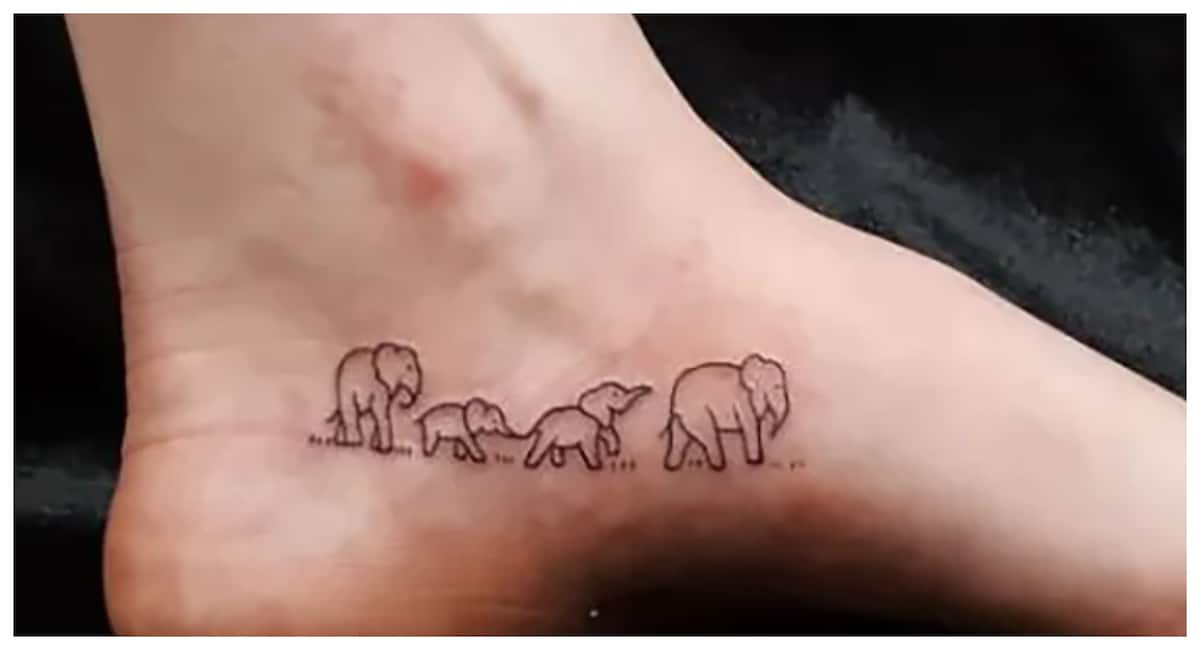 Free shipping fashion Elephant temporary body art foot tattoos sleeves  waterproof fake tattoo Harajuku Quality henna tatuajes - AliExpress