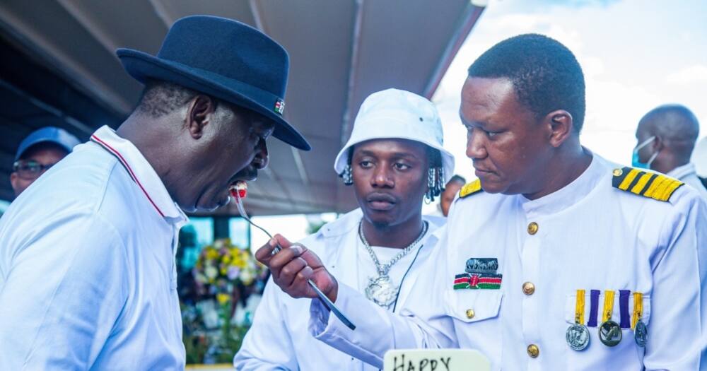 Alfred Mutua held a joint birthday party with Rayvanny on Sunday, August 22.