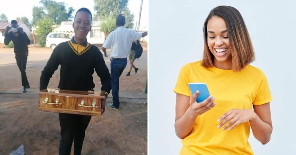 Learner, School, Coffin, Mzansi, #NoSchoolBagChallenge.