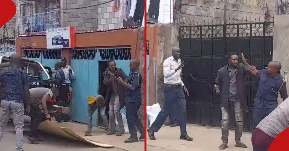 Nairobi locals confront kanjos after confiscating their items.