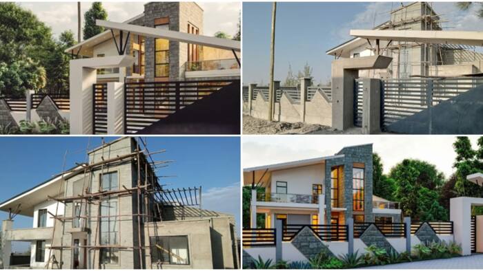 Kenyan Contractor Shows Off Magnificent Mansion He's Building in Kitengela