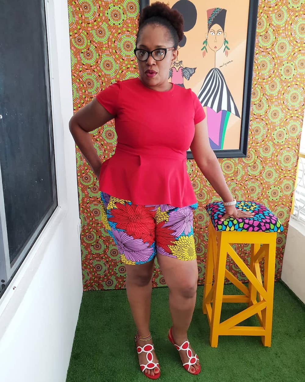 High-waist Ankara shorts and tops for ladies