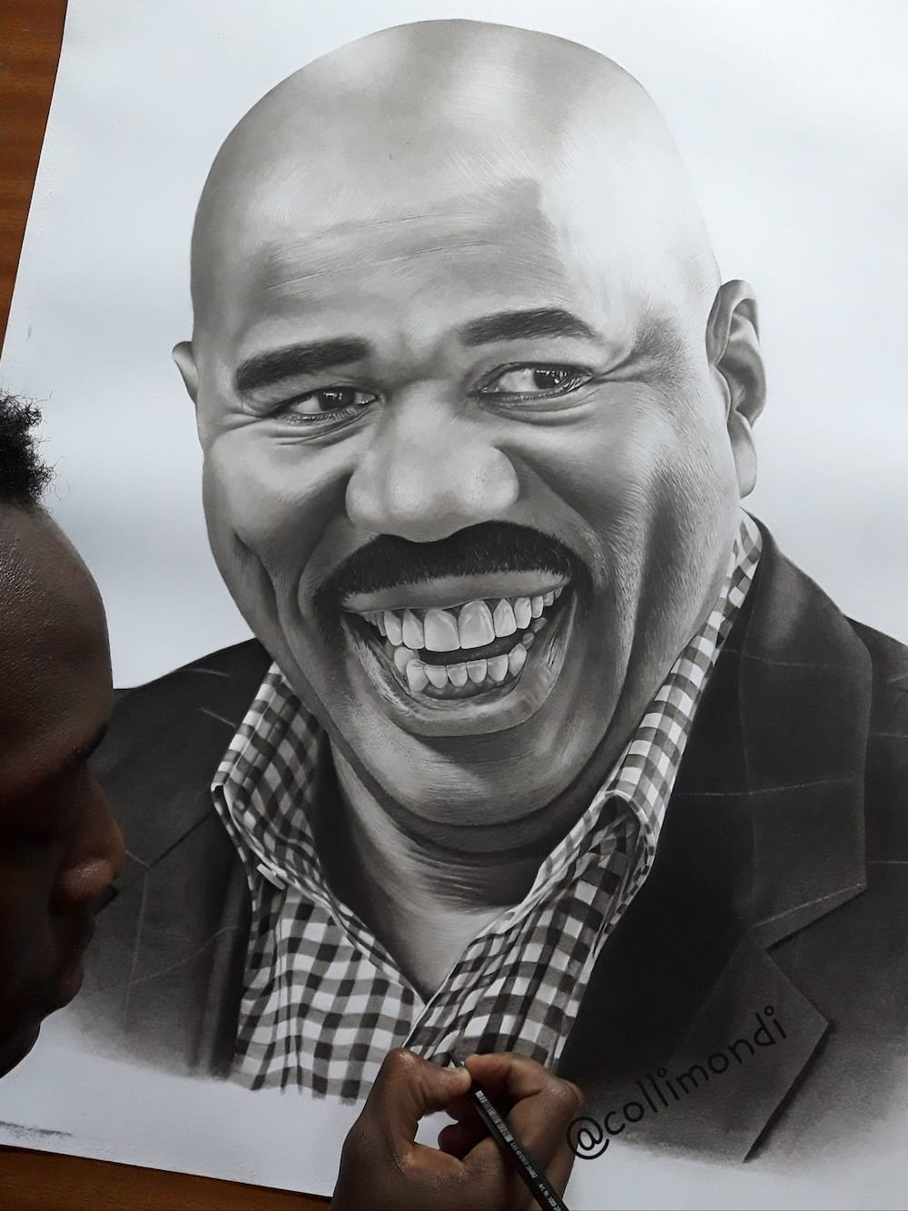 US comedian Steve Harvey to meet Kenyan pencil artist who drew his impressive portrait