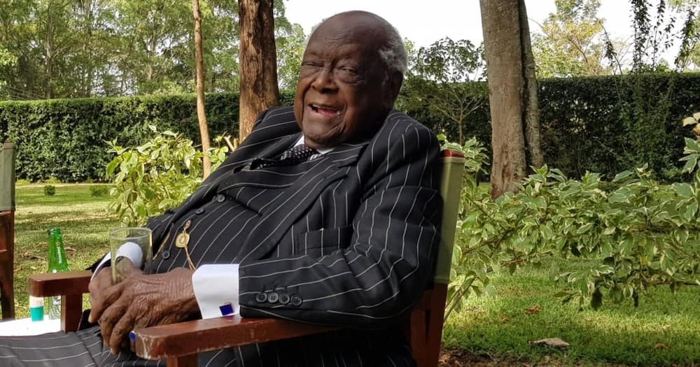 Charles Mugane Njonjo in a past interview. Photo: NationalArchives.