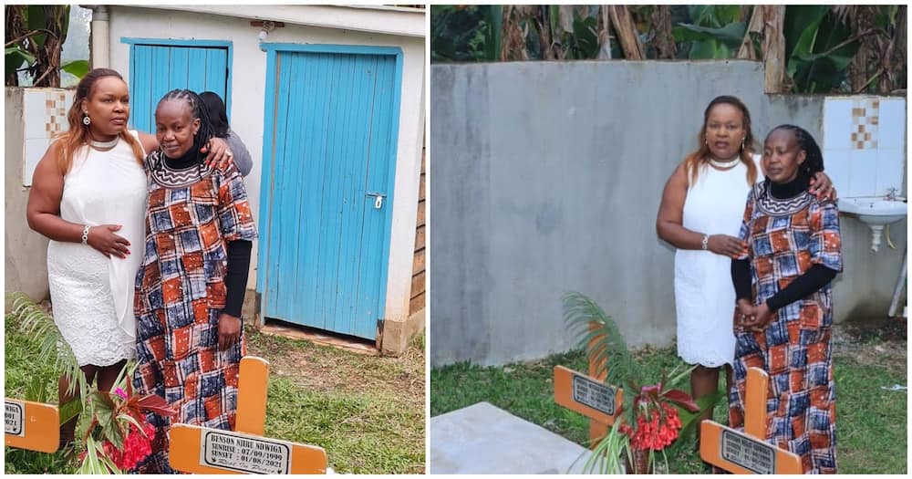 Kianjokoma Brothers: Mother Weeps as Well-wishers Visit Her, Says She Plants Flowers at Sons' Graves Every Day