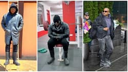 Kanye Wa Bondo: Khaligraph Jones Works out In Gym While Donning Leather Coat, Gumboots