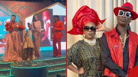 Wahu Kagwi Performs on Stage with Daughters Nyakio, Tumiso and Hubby Nameless: "Cute Family"