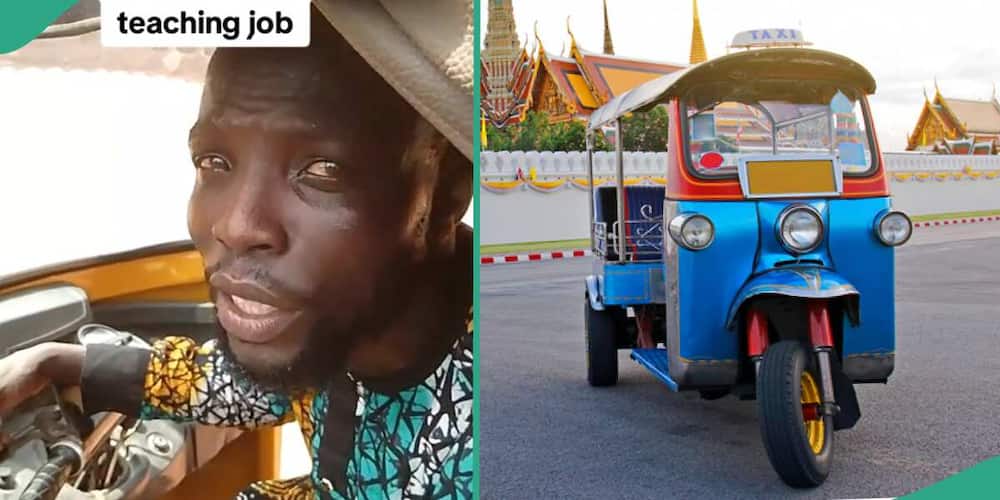 TukTuk rider who makes N6,000 within two hours.