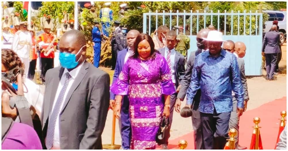 Mwai Kibaki's grandson snubbed Raila Odinga's handshake.