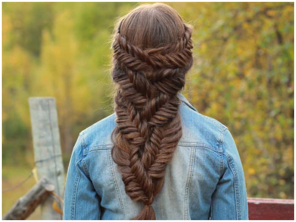 Fishtail hairstyles for braids