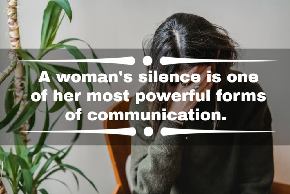 Quotes about a woman's silence