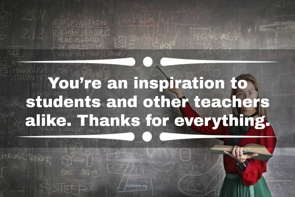 Words of appreciation for teachers from a principal