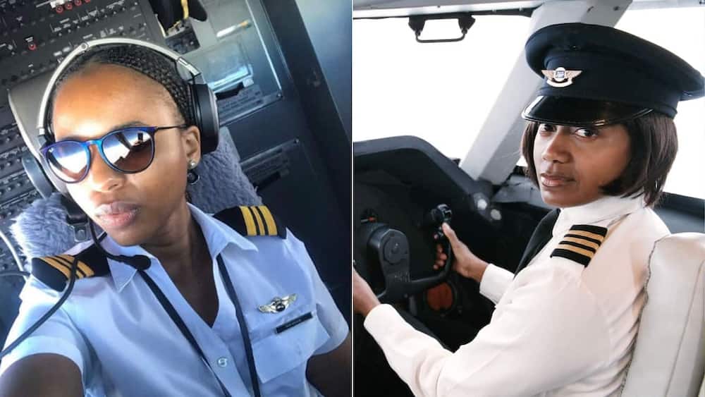 Lady celebrating becoming a pilot