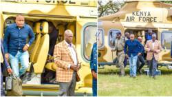 Jaguar Shares Photos Flying on Airforce Chopper with Rigathi Gachagua: "Be Comfortable"