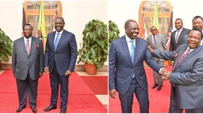 Francis Atwoli Visits William Ruto at State House, Shares Light Moment with President