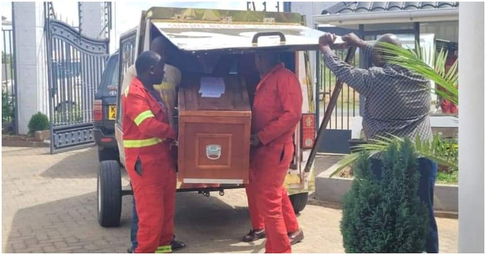 The body of Kenya lady who died in Saudi Arabia. Photo: Mike Sonko.