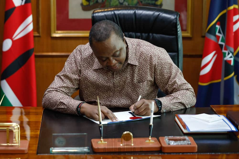 President Uhuru Kenyatta signs six Bills into law, reserves 141 county gov't jobs for lawyers