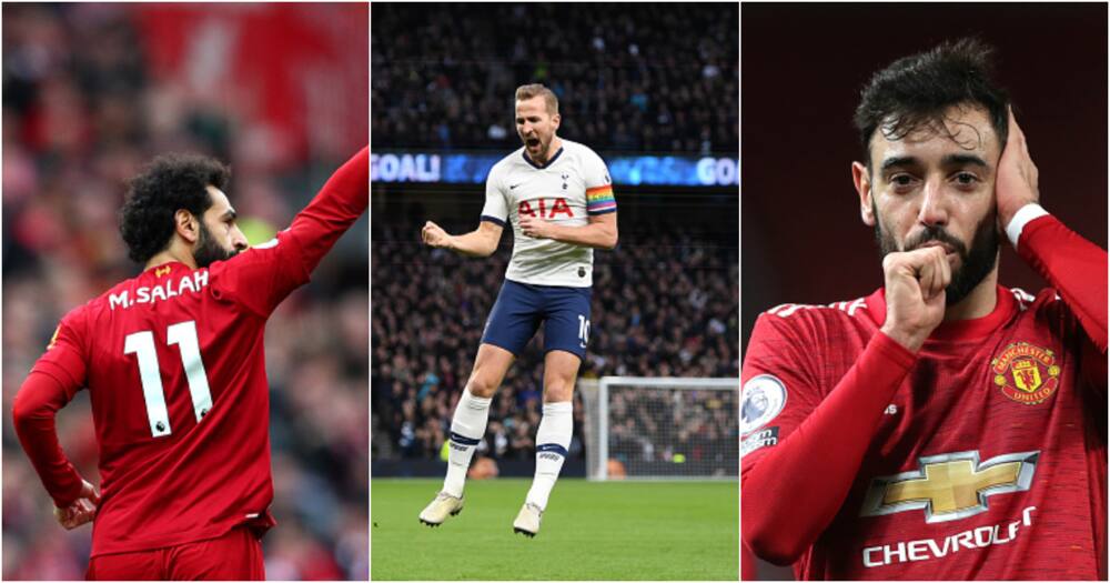 Top 10 EPL goalscorers as Salah, Bruno lead Golden Boot race