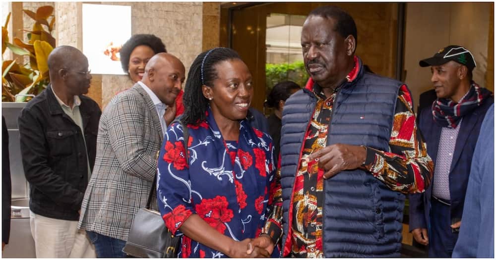Martha Karua and Raila Odinga