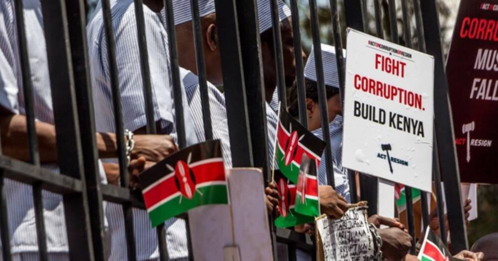 Kenyans protesting.