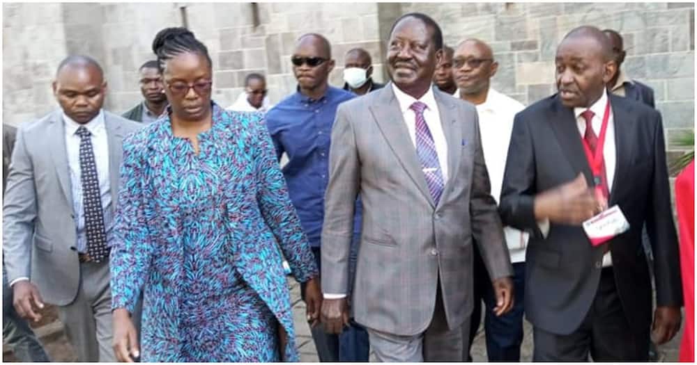 ODM leader Raila Odinga (r) and Rosemary Odinga(l).