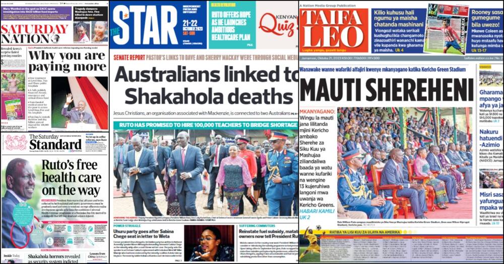 Kenya Newspapers Review for October 21