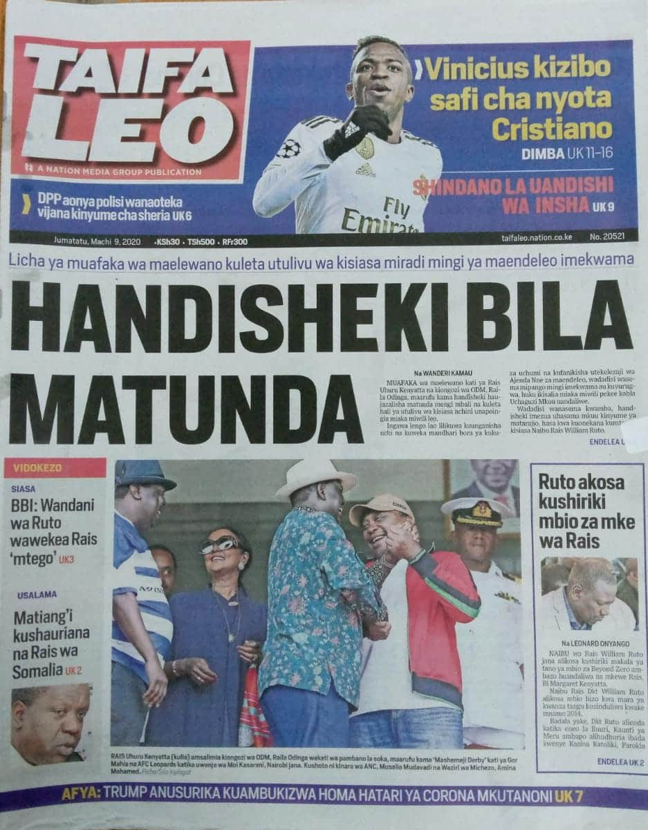 Magazeti ya Jumatatu, Machi 9