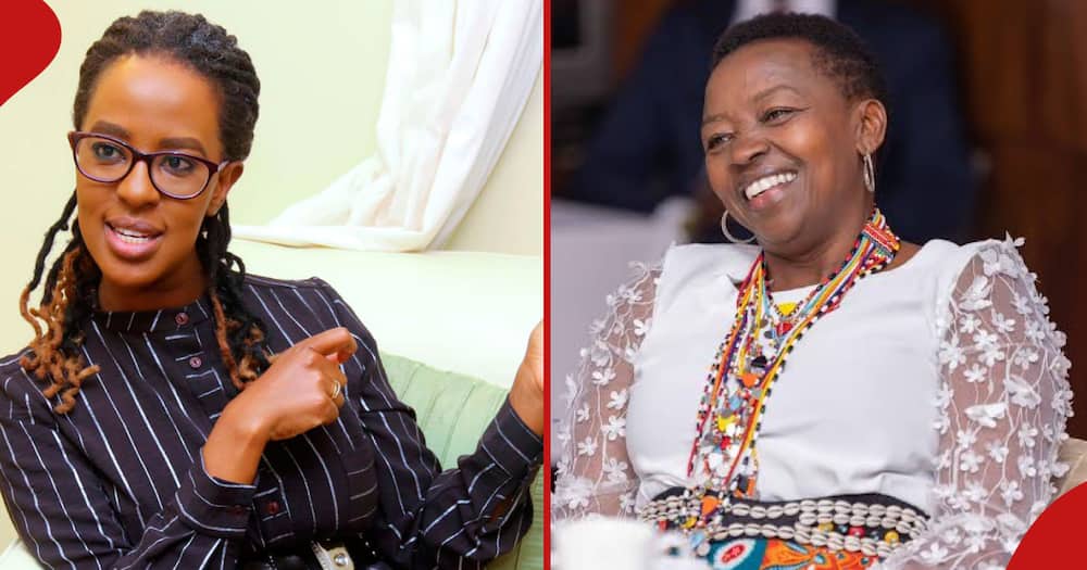 Lilian Nganga (l) differs with Rachel Ruto (r).